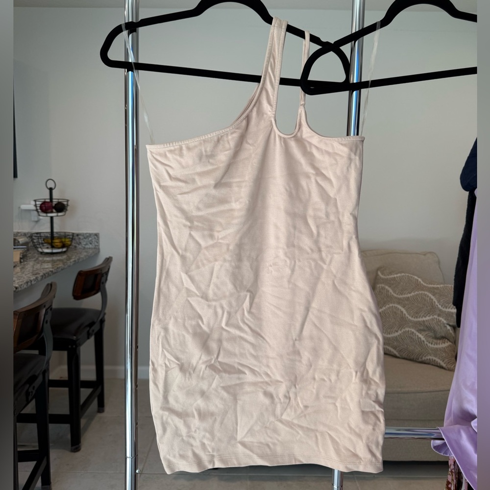 Rue21 Cream One-Shoulder Dress